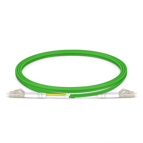 Faytek LC-LC DX OM5 3.0mm 1M Fiber Optic Cable Lime Green Duplex fiber optic patch cord