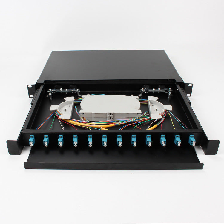 rack mounted LC /UPC 24 cores 1U 12 ports patch panel – Faytek