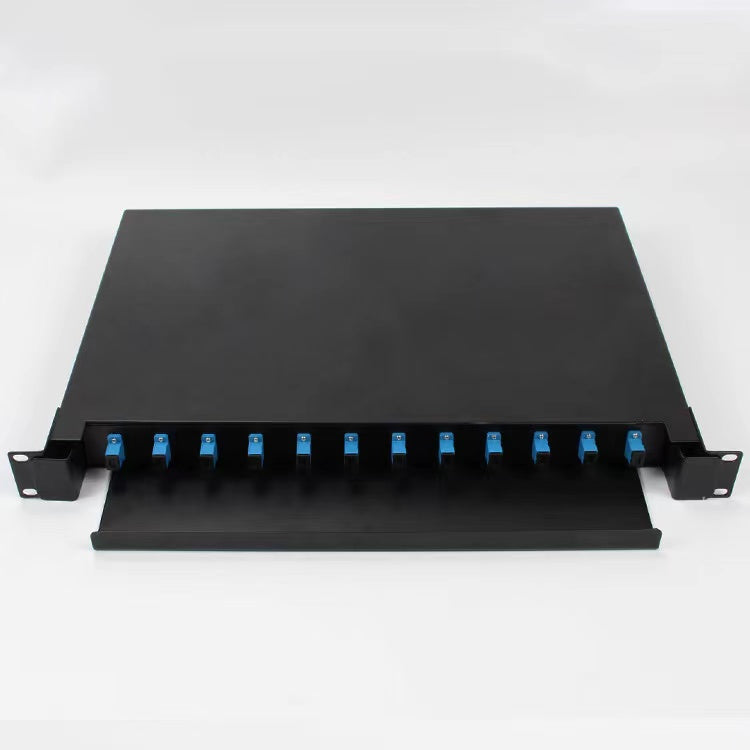 full loaded rack mounted SC/UPC 1U 19'' 12 ports patch panel – Faytek