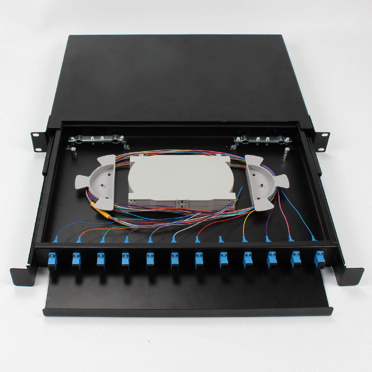 full loaded rack mounted SC/UPC 1U 19'' 12 ports patch panel – Faytek